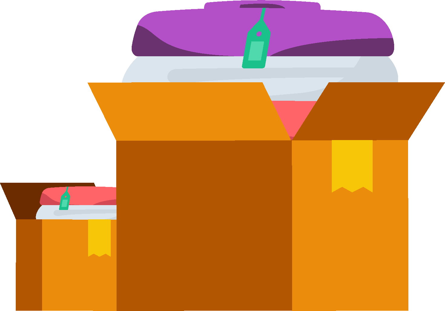 Boxes filled with folders